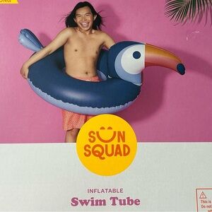Inflatable Toucan Swim Tube - Blue